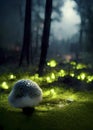 Small Mushroom in an Enchanted Magical Forest