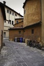 Small narrow street in Lucca,Tuscany,Italy