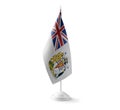 Small national flag of the British Antarctic Territory on a white background