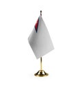 Small national flag of the Nepal on a white background Royalty Free Stock Photo