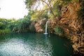 Small natural Waterfall Pego do inferno in Tavira at the Algarve Portugal Royalty Free Stock Photo