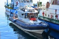 Small navigation vessels in Gdynia harbor, Poland Royalty Free Stock Photo