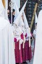 Small Nazarenes during the celebration of Holy Week processions Royalty Free Stock Photo