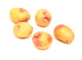 Small new potatoes with pink coloration isolated on white Royalty Free Stock Photo