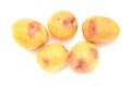 Small new potatoes with pink coloration isolated on white Royalty Free Stock Photo