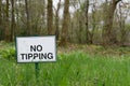 A small no tipping sign