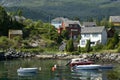 Small norwegian village on hardangerfjord