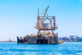 Small offshore rig platform at Malta