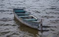 Small old boat on Ternopil Pond, Ukraine
