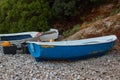 Small old boats on beach