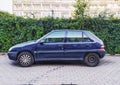 Small old car Citroen Saxo 1.1 parked Royalty Free Stock Photo