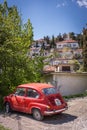 Old car in Ohrid Old Town Royalty Free Stock Photo