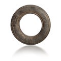 Small old dirty tire isolated Royalty Free Stock Photo