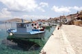 Small boats in Chalki island Royalty Free Stock Photo