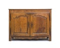 Small old oak cabinet, isolated Royalty Free Stock Photo