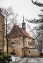 A small old stone chapel in Prague`s highest city Royalty Free Stock Photo