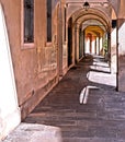 Small old street and archs in italian city Padua in region of Veneto, Italy Royalty Free Stock Photo
