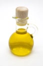 Small olive oil bottle with cork Royalty Free Stock Photo