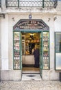 Small open bar of Ginjinha in Lisbon Baixa, Prtugal