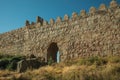 Small open gateway on a stone wall at Avila