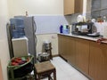 Small open kitchen in an apartment house