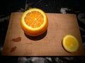 Small orange on the tray