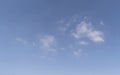 Small Ordinary Fluffy Clouds in a Clear Blue Summer Sky Royalty Free Stock Photo
