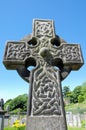 Small Ornately Carved Stone Celtic Cross Royalty Free Stock Photo