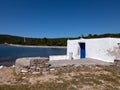 Small orthodox church in Skyros island in Greece Royalty Free Stock Photo