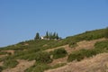 Small orthodox church, lonely, on the top of a hill Royalty Free Stock Photo