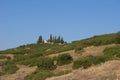 Small orthodox church, lonely, on the top of a hill Royalty Free Stock Photo