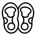 Small orthopedic insoles icon outline vector. Ankle bone