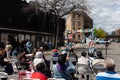 Small Traditional Chinese Cultural Performance Event with an Audience on a Street in Astoria Queens New York