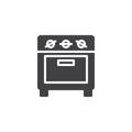 Small oven icon vector