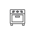 Small oven line icon