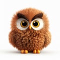 Adorable Vray Tracing Owl Art With Fine Feather Details