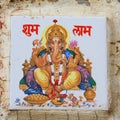 Jaisalmer, India - Painting of Ganesha