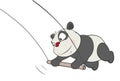 Illustration of a Cute Panda. Cartoon Character