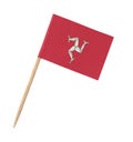 Small paper flag of Isle of Manon wooden stick