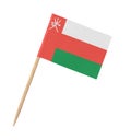 Small paper flag of Oman on wooden stick