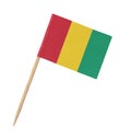 Small paper Guinean flag on wooden stick