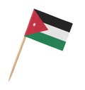 Small paper Jordanian flag on wooden stick
