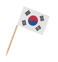 Small paper South Korean flag on wooden stick