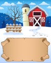 Small parchment and winter farm