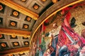 A small part of a grand mural painted inside the SiegessÃÂ¤ule Victory Column in Berlin, Germany