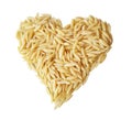 Small pasta heart, rice-shaped pasta