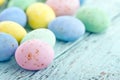 Small pastel easter eggs