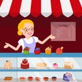 Small Pastry Business Flat Vector Illustration