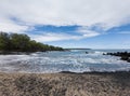 Small patch of sandy beach at La Perouse Bay Royalty Free Stock Photo