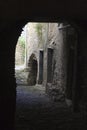 A small path through the houses in the witches village of Triora, Imperia, Liguria, Italy